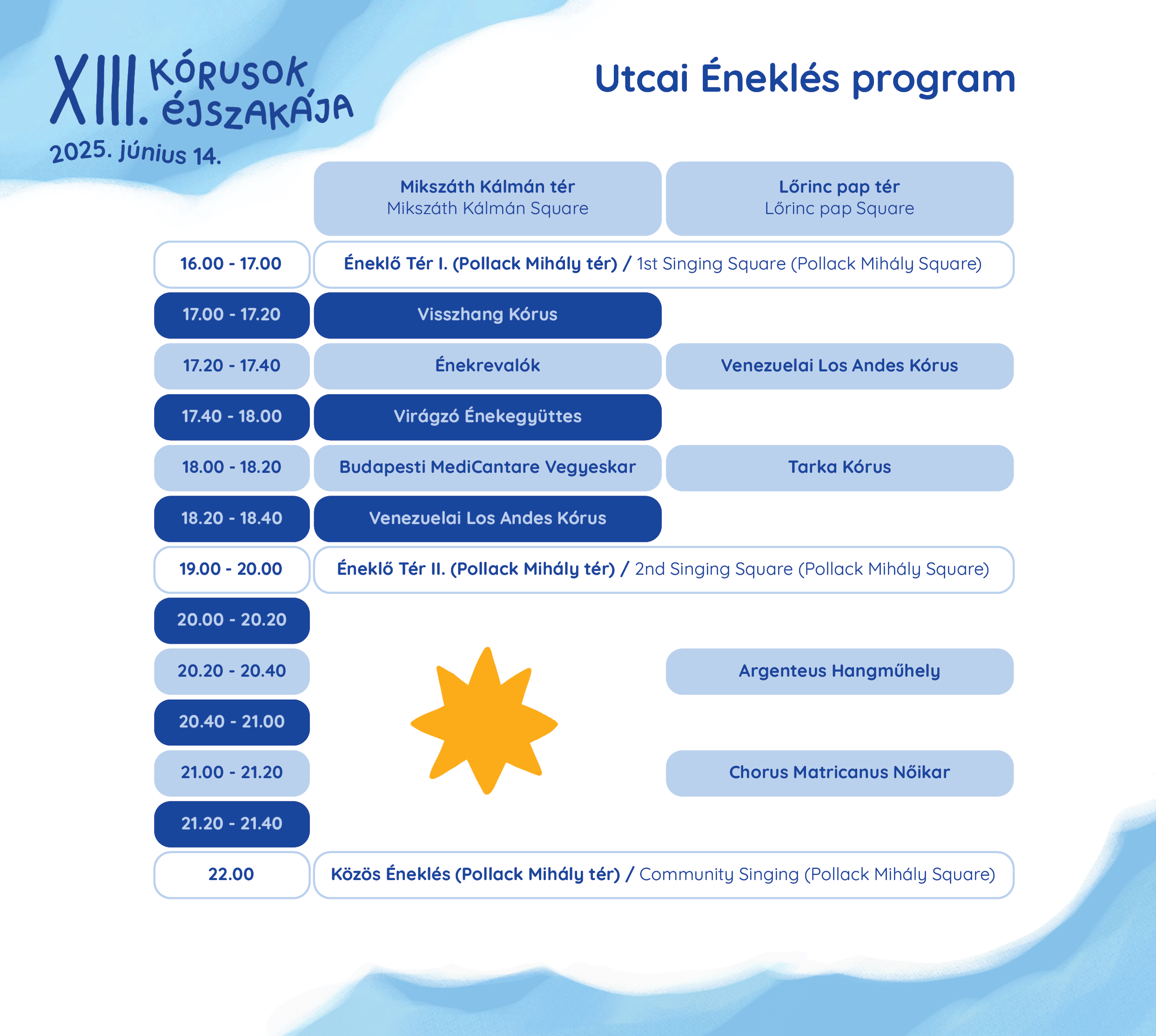 Kej Nyar 25 Utcai Enekles Program