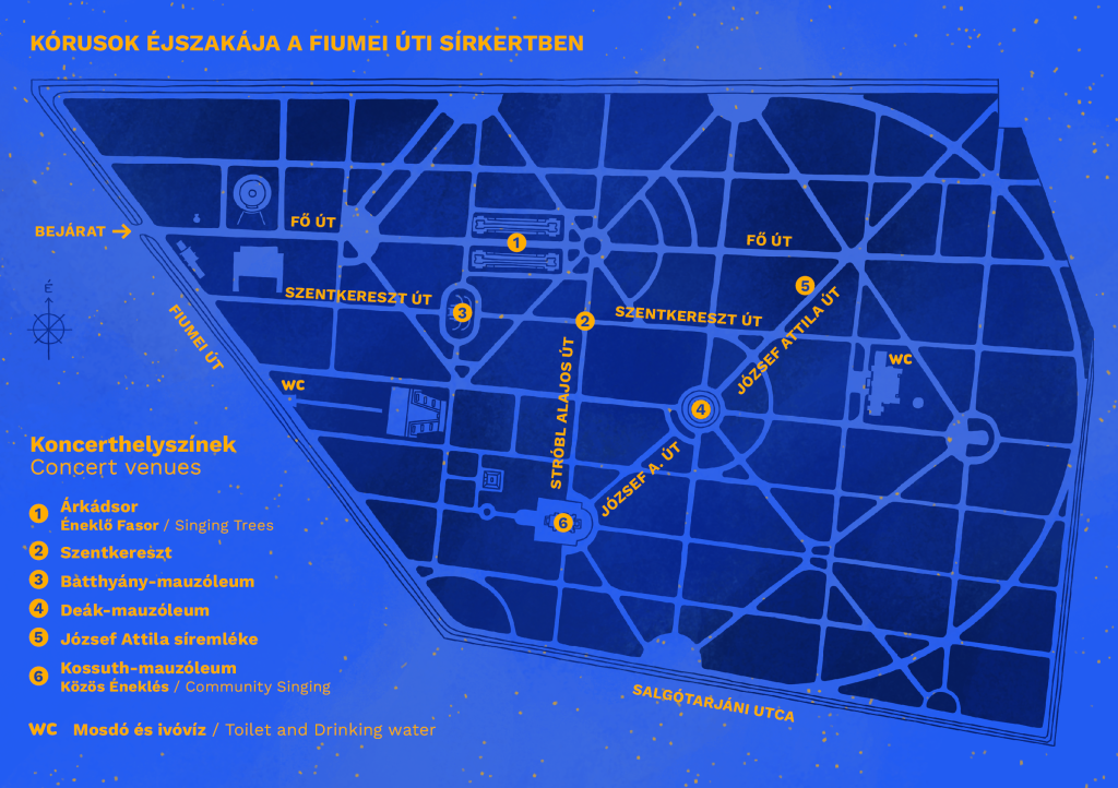 Kórusok Éjszakája 2025 Fiumei Térkép